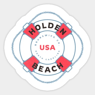 Holden Beach, NC Summertime Vacation Life Preserver Sticker